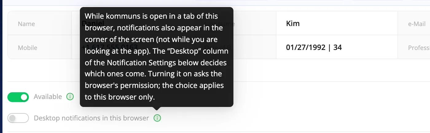 The Desktop notifications in this browser switch under Available